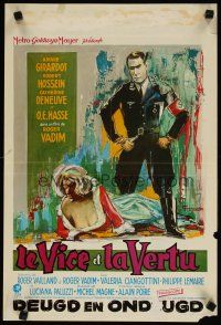 6r610 VICE & VIRTUE Belgian '62 Le Vice et la vert, Roger Vadim, Catherine Deneuve, Annie Girardot