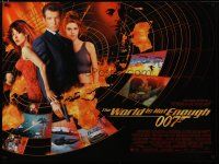 6r201 WORLD IS NOT ENOUGH DS British quad '99 Brosnan as James Bond, Richards, sexy Sophie Marceau!