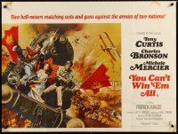 6r202 YOU CAN'T WIN 'EM ALL British quad '70 McCarthy art of Tony Curtis, Charles Bronson & Mercie!