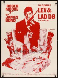 6r805 LIVE & LET DIE Danish R80s art of Roger Moore as James Bond by Robert McGinnis!