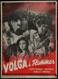 6r816 OLGA IN FLAMES Danish '34 Albert Prejean, Valery Inkijinoff, Volga en flammes!