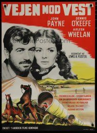 6r819 PASSAGE WEST Danish '52 John Payne, Dennis O'Keefe, Arleen Whelan, western artwork!