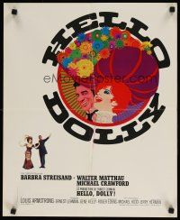 6r245 HELLO DOLLY French 15x21 '70 art of Barbra Streisand & Walter Matthau by Richard Amsel!