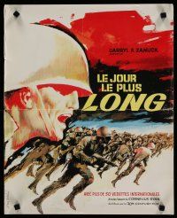 6r254 LONGEST DAY French 15x21 '62 incredible completely different art by Vanni Tealdi!