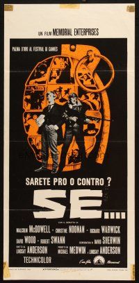 6r360 IF Italian locandina '69 introducing Malcolm McDowell, directed by Lindsay Anderson!