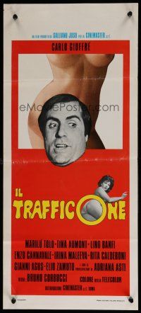 6r361 IL TRAFFICONE Italian locandina '74 Bruno Corbucci, Carlo Guiffre, sexy images!