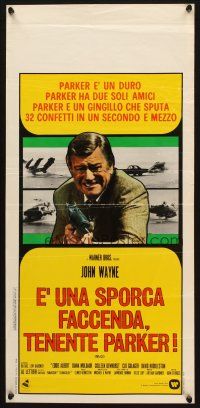 6r372 McQ Italian locandina '74 John Sturges, John Wayne is a busted cop with an unlicensed gun!