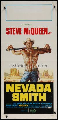 6r376 NEVADA SMITH Italian locandina R70s cool artwork of Steve McQueen in the title role!