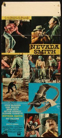 6r375 NEVADA SMITH Italian locandina '66 different images of cowboy Steve McQueen & cast!