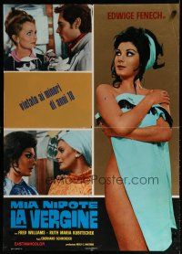 6r275 MADAME UND IHRE NICHTE Italian lrg pbusta '70 image of sexiest Edwige Fenech in towel!