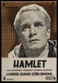 6r667 HAMLET Yugoslavian '58 Laurence Olivier in William Shakespeare classic, Best Picture winner!