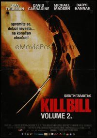 6r675 KILL BILL: VOL. 2 Yugoslavian '04 bride Uma Thurman with katana, Quentin Tarantino