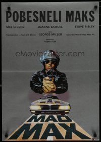 6r683 MAD MAX Yugoslavian '80 art of wasteland cop Mel Gibson, Miller's Australian sci-fi classic!