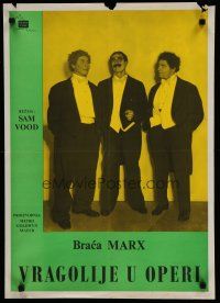 6r697 NIGHT AT THE OPERA Yugoslavian '62 Groucho Marx, Chico Marx, Harpo Marx!