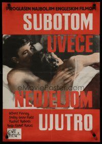 6r712 SATURDAY NIGHT & SUNDAY MORNING Yugoslavian '61 Albert Finney & Shirley Anne Field!