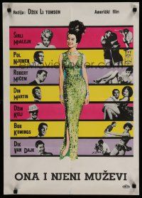 6r746 WHAT A WAY TO GO Yugoslavian '64 Shirley MacLaine, Paul Newman, Robert Mitchum, Dean Martin!