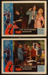 6s852 ASTOUNDING SHE MONSTER 2 LCs '58 Robert Clarke, Kenne Duncan & Marilyn Harvey