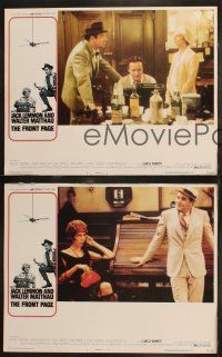 6s774 FRONT PAGE 3 color LCs '75 Lemmon, Matthau, Sarandon, Burnett, Durning, Billy Wilder!