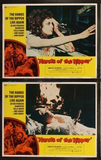 6s199 HANDS OF THE RIPPER 8 LCs '72 Eric Porter, Jane Merrow, Dora Bryan, Hammer horror!