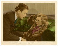 6t270 SHOP AROUND THE CORNER color-glos 8x10 still '40 James Stewart & Margaret Sullavan in fur!