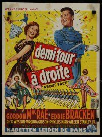 6y398 ABOUT FACE Belgian '54 military cadets Gordon MacRae & Eddie Bracken!