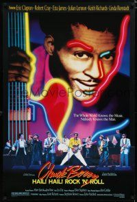 7k162 CHUCK BERRY HAIL! HAIL! ROCK 'N' ROLL 1sh '87 Chuck Berry, Keith Richards, Taylor Hackford!