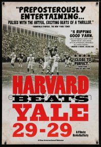 7k354 HARVARD BEATS YALE 29-29 1sh '08 Kevin Rafferty American college football documentary!