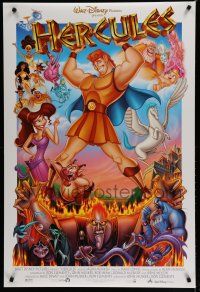 7k363 HERCULES DS 1sh '97 Walt Disney cartoon, great image of all characters!