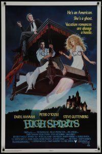 7k366 HIGH SPIRITS 1sh '88 cool art of sexy ghost Daryl Hannah, Peter O'Toole, Steve Guttenberg