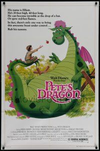 7k596 PETE'S DRAGON 1sh R84 Walt Disney, Helen Reddy, colorful art of Pete & Elliott!