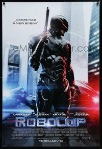 7k663 ROBOCOP advance DS 1sh '14 Joel Kinnaman in the title role, crime has a new enemy!