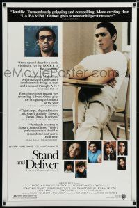 7k733 STAND & DELIVER 1sh '87 Edward James Olmos teaches Lou Diamond Phillips!