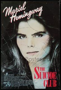 7k751 SUICIDE CLUB 1sh '88 James Bruce, huge close-up of Mariel Hemingway!