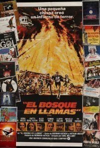 7m122 LOT OF 19 FOLDED ARGENTINEAN POSTERS '50s-90s great images from a variety of movies!