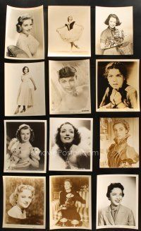 7m149 LOT OF 22 8x10 PORTRAIT STILLS OF FEMALE STARS '40s-50s pretty actresses c/u & full-length!