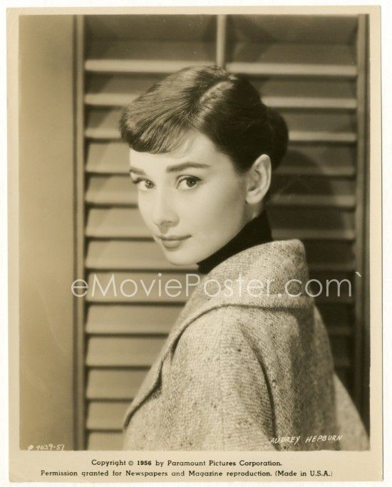 eMoviePoster.com: 7s066 AUDREY HEPBURN 8x10.25 still '56 wonderful c/u ...