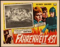 7t218 FAHRENHEIT 451 Mexican LC '67 Francois Truffaut, Julie Christie, Oskar Werner, Ray Bradbury