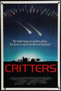 7w128 CRITTERS style B 1sh '86 the battle began in another galaxy and ends on Earth!