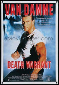 7w146 DEATH WARRANT int'l 1sh '90 Jean-Claude Van Damme, Robert Guillaume, Cynthia Gibb