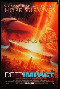 7w147 DEEP IMPACT advance DS 1sh '98 Robert Duvall, Tea Leoni, Elijah Wood, Morgan Freeman