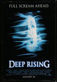 7w149 DEEP RISING advance DS 1sh '98 Treat Williams, Famke Janssen, full scream ahead!