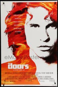 7w164 DOORS 1sh '90 cool image of Val Kilmer as Jim Morrison, directed by Oliver Stone!