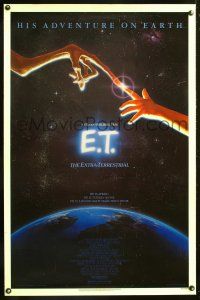 7w167 E.T. THE EXTRA TERRESTRIAL 1sh '82 Steven Spielberg classic, John Alvin art!