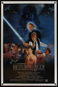 7w616 RETURN OF THE JEDI style B 1sh '83 George Lucas classic, montage art by Kazuhiko Sano!