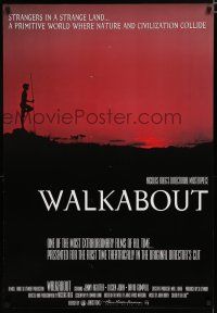 7w817 WALKABOUT 1sh R97 silhouette of David Gulpilil in Nicolas Roeg Australian classic!