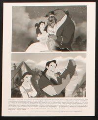 7x243 BEAUTY & THE BEAST presskit w/ 6 stills '91 Disney cartoon classic,cool images of voice actors