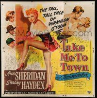 7y115 TAKE ME TO TOWN 6sh '53 the tall tale of Ann Sheridan & the men she fooled, sexy artwork!