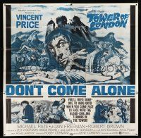 7y119 TOWER OF LONDON 6sh '62 Vincent Price, Roger Corman, horror art, do you have the courage?