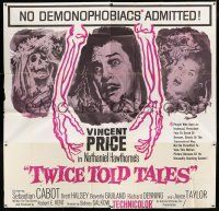 7y122 TWICE TOLD TALES 6sh '63 Vincent Price, Nathaniel Hawthorne, a trio of unholy horror!