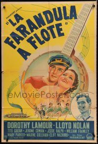 7y249 ST. LOUIS BLUES Argentinean '39 different art of Dorothy Lamour & Lloyd Nolan in banjo!